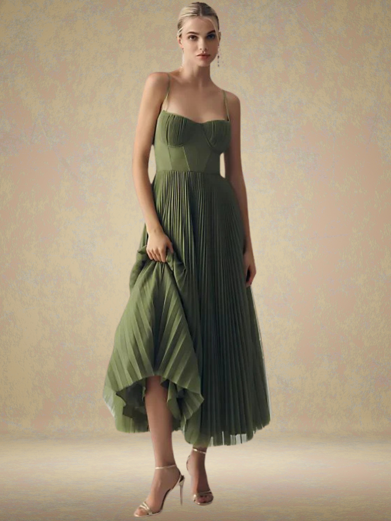 Vivienne  – Pleated Bustier Dress