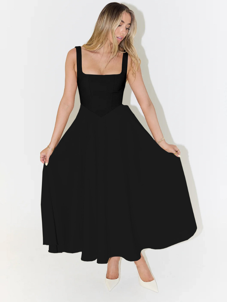 Camille – Garden Flow Midi Dress
