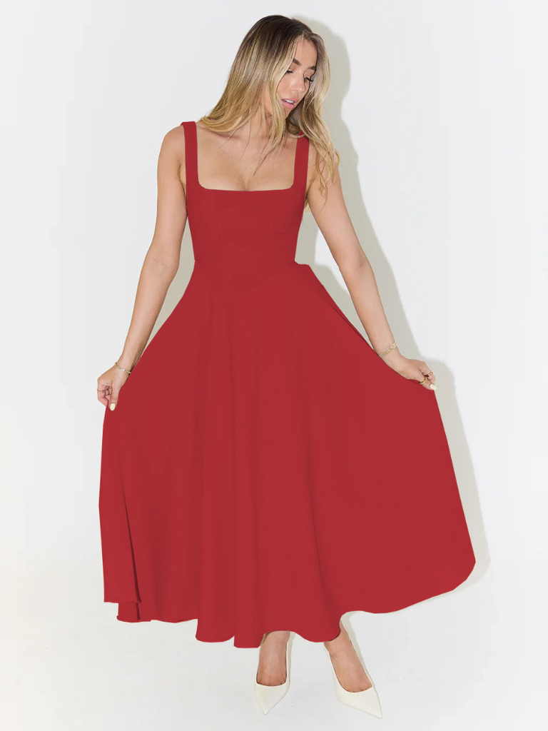 Camille – Garden Flow Midi Dress
