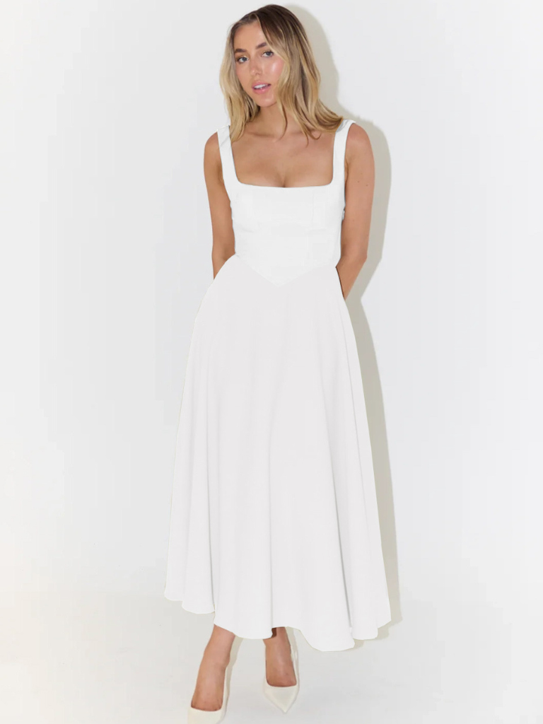 Camille – Garden Flow Midi Dress