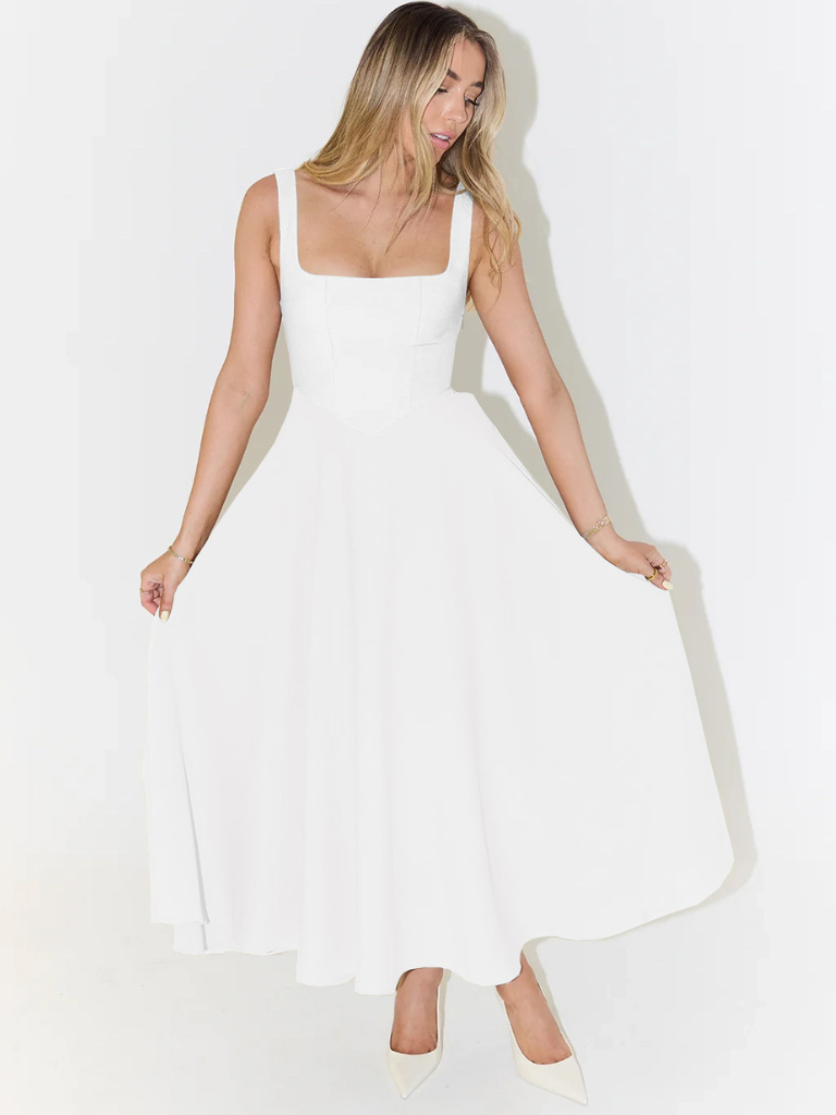 Camille – Garden Flow Midi Dress