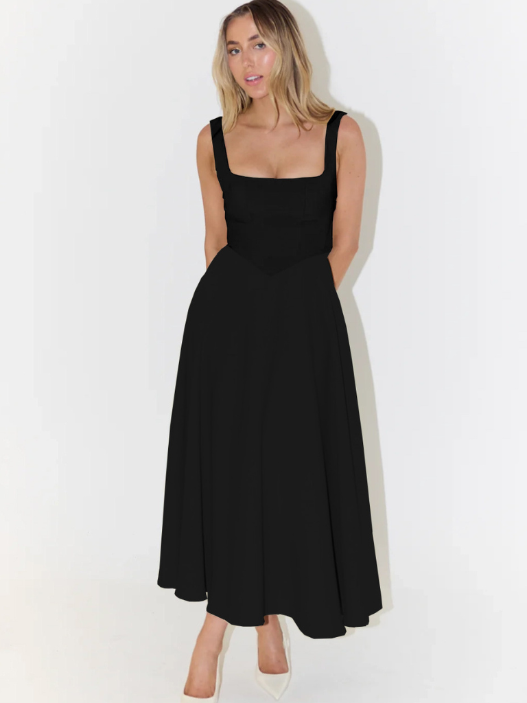 Camille – Garden Flow Midi Dress