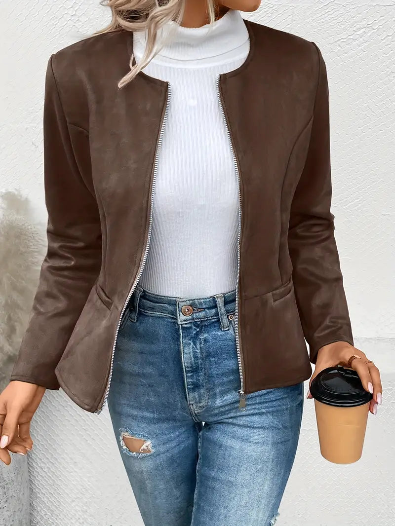 Beatrice - Slim Fit Zipper Jacket