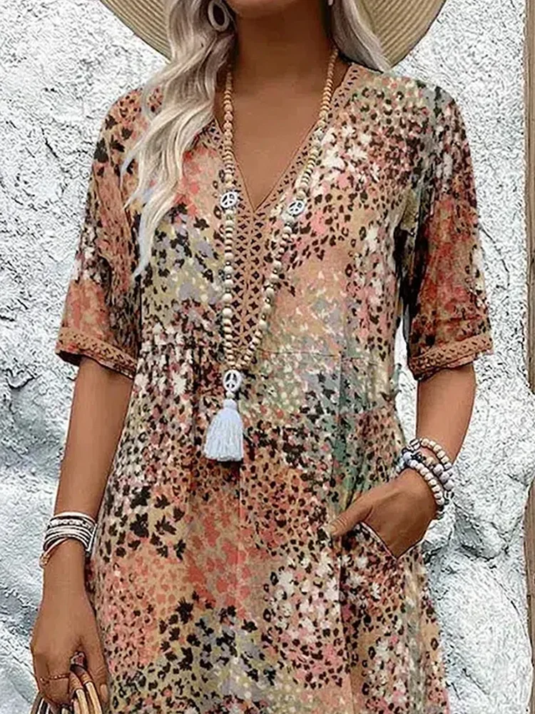 Mabel - Elegant Floral Midi Dress