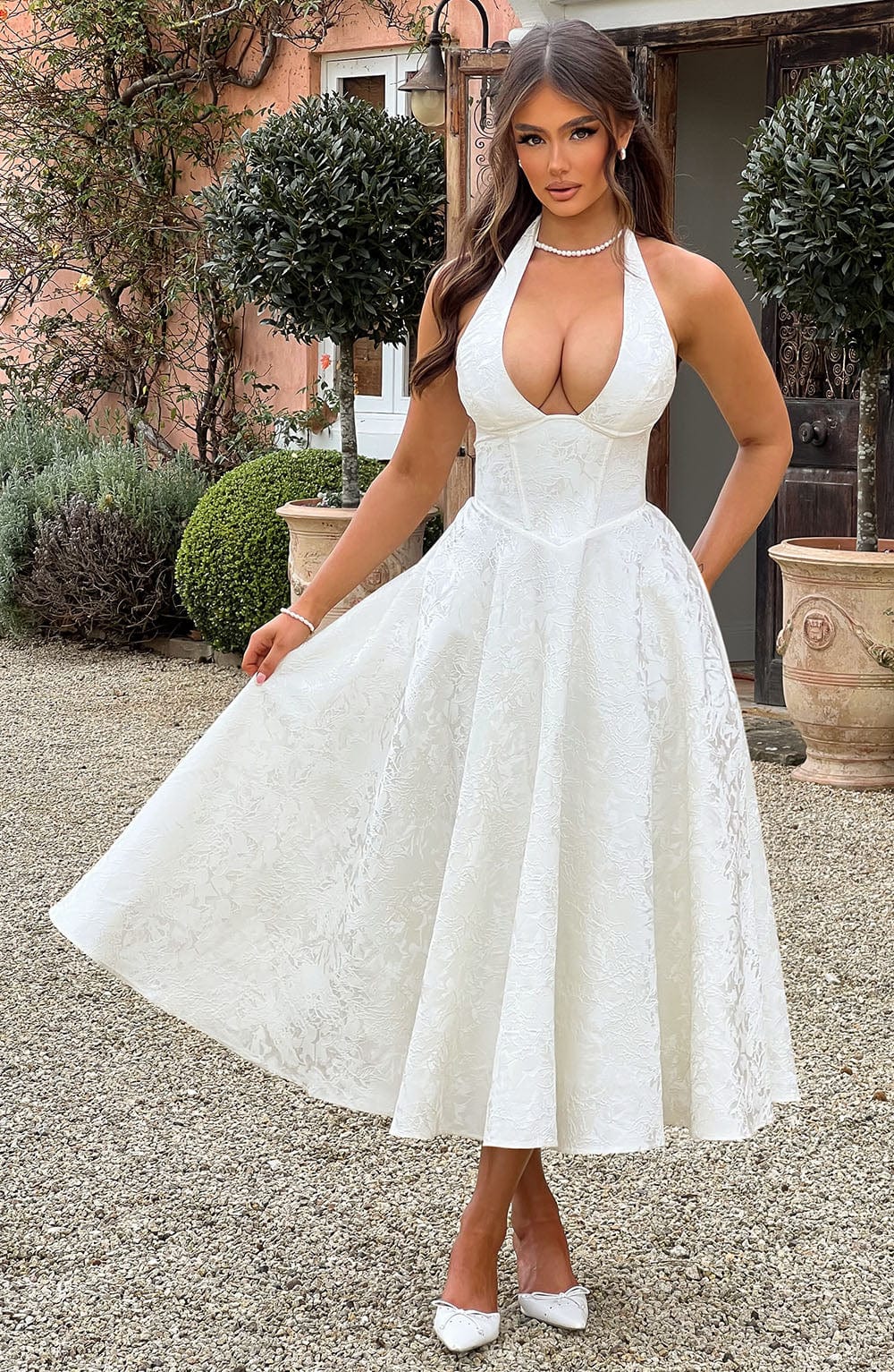 Lara - Midi dress with halter neckline