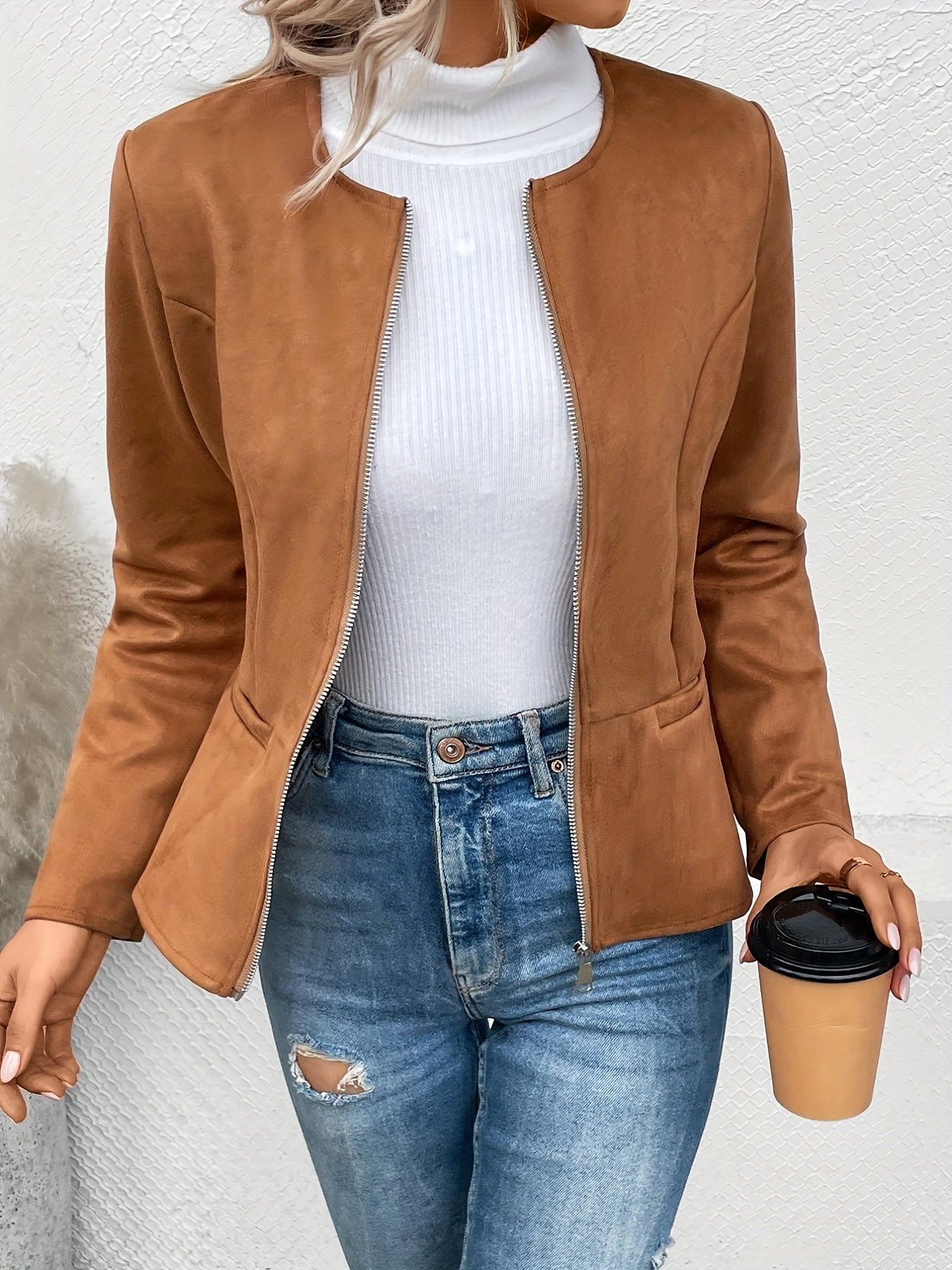 Beatrice - Slim Fit Zipper Jacket