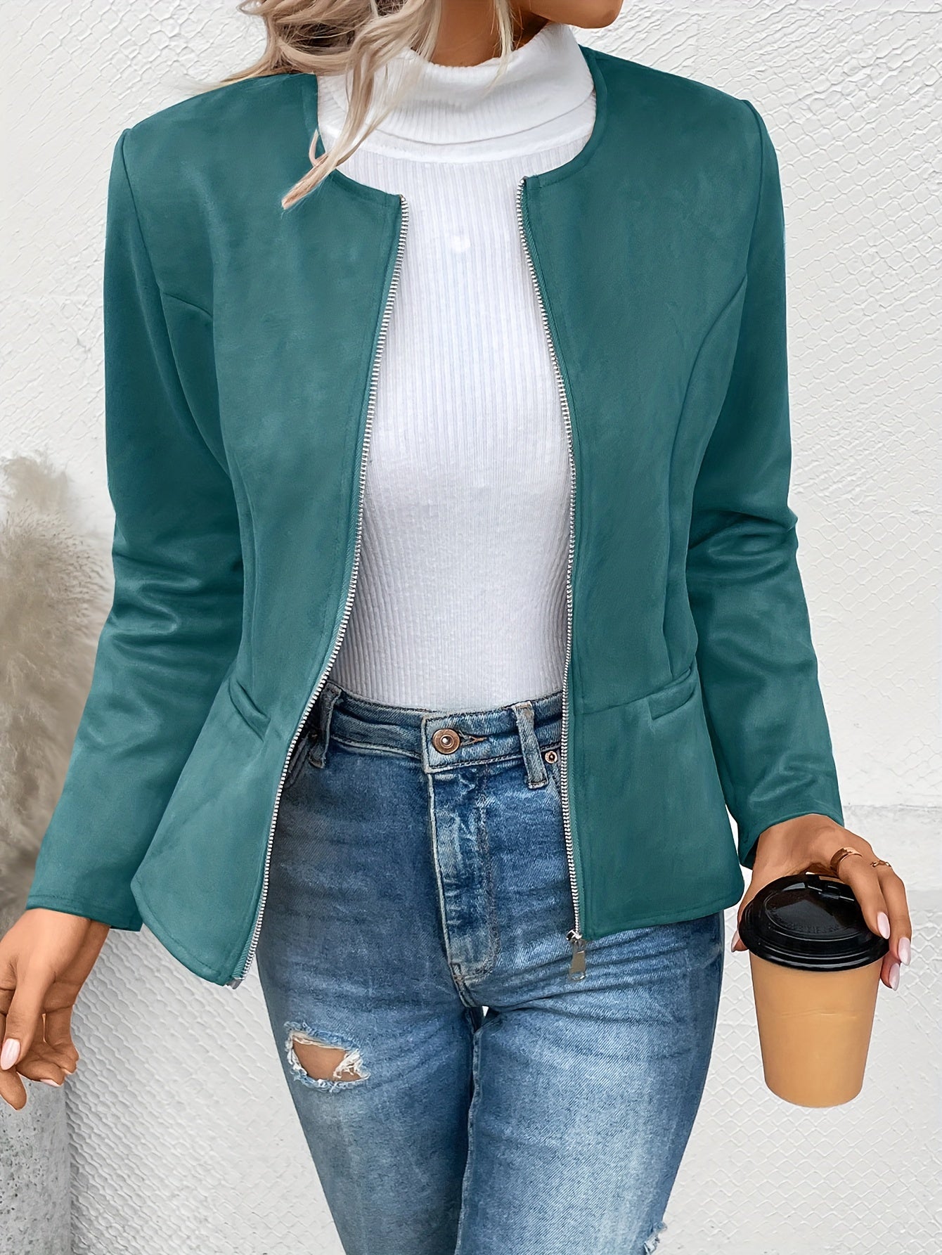 Beatrice - Slim Fit Zipper Jacket