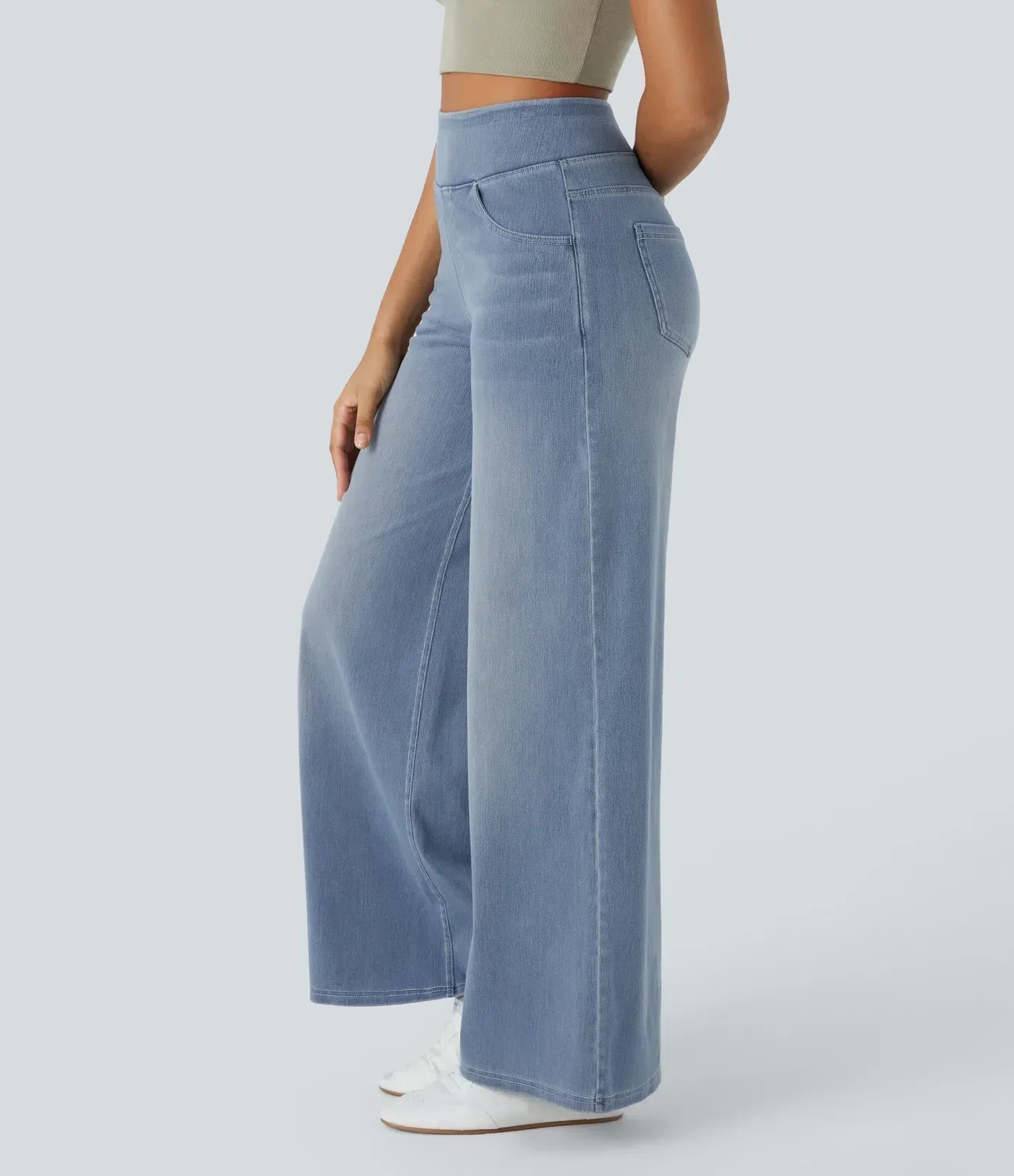 Evie | Comfy Elasticated High Waisted Trousers