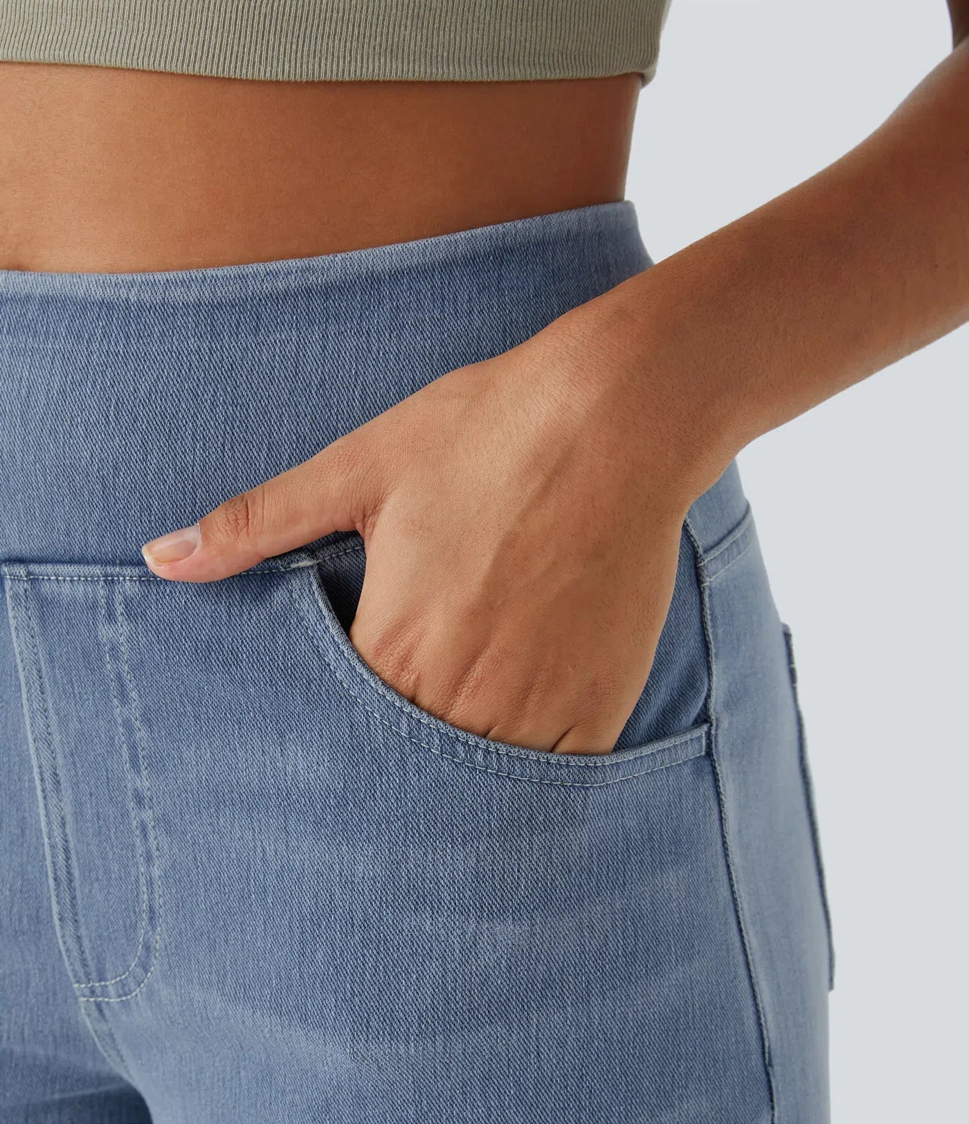 Evie | Comfy Elasticated High Waisted Trousers